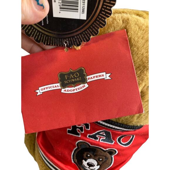 FAO Schwarz 12” Varsity Jacket Football Player Stuffed Teddy Bear Plush - Picture 7 of 14